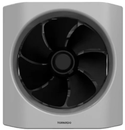 مروحة تهوية مطبخ تورنيدو 30 سم، أسود × رمادي TVH-30BG