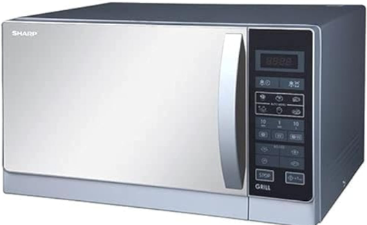 شارب ميكرويف 25 لتر 900 وات بجريل سلفر R-750MR(S)