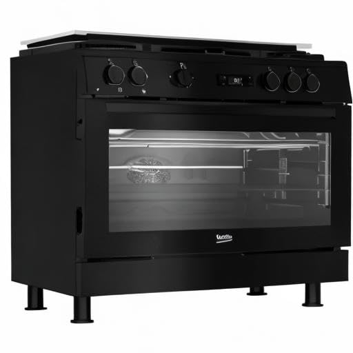 Beko Gas cooker, and oven 90 CM, 5 Burners & Gas Grill, cooling fan & distribution fan, Integrated Ignition, Digital screen, Free Standing - GGR 15325 FX NB