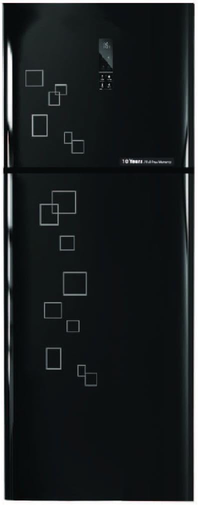 ثلاجة ديجيتال زجاجية من فريش، لون أسود/FNT-MR580YGB LGK، 471 لتر، 17 قدم