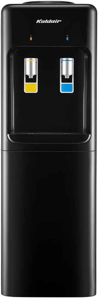 موزع مياه قائم بذاته بتحميل علوي من كولدير KWD CB-Black 14/016/0099، صنبورين، ماء بارد ودرجة حرارة الغرفة