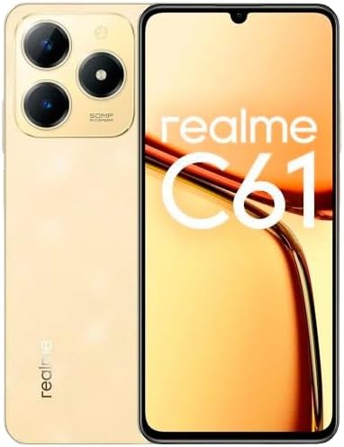 ريلمي C61 – 4 جيجابايت رام، 128 جيجابايت تخزين، ذهبي لامع