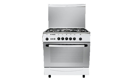 Fresh Forno Cooker, 5 Burner, Stainless Steel, Fan, 80x55cm