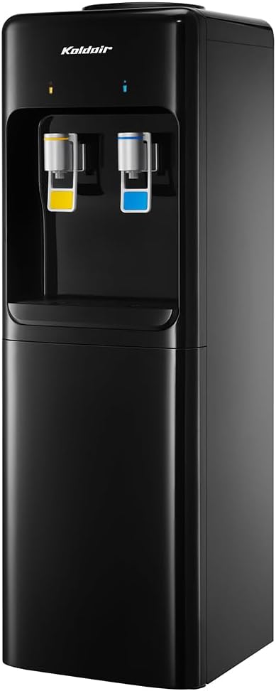 موزع مياه قائم بذاته بتحميل علوي من كولدير KWD CB-Black 14/016/0099، صنبورين، ماء بارد ودرجة حرارة الغرفة