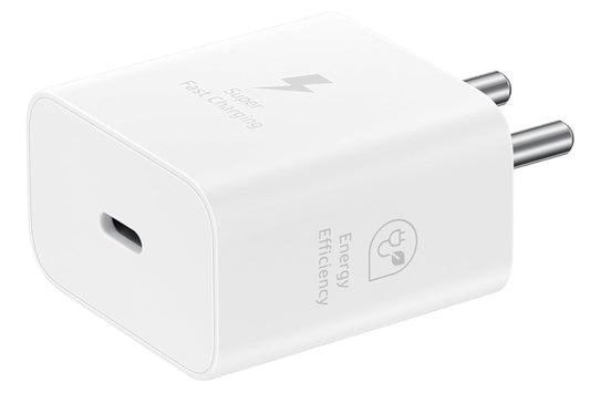 شاحن سامسونج 25 وات، توصيل طاقة(PD) USB بنوع-C - لون ابيض