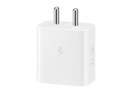 شاحن سامسونج 25 وات، توصيل طاقة(PD) USB بنوع-C - لون ابيض