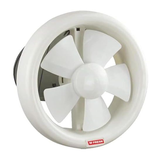 Fresh Glass Wall Automatic Ventilation Fan, 15 cm Size, White