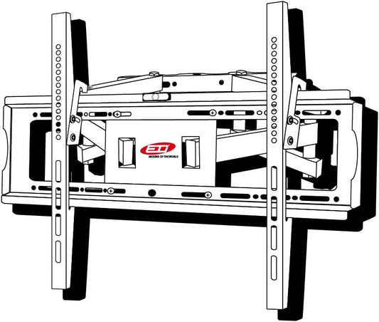 حامل شاشة OX-650 ( 2 كامة) متحرك 6 حركات يتحمل حتى 65 بوصة