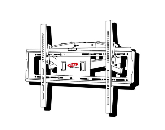 حامل شاشة OX-650 ( 2 كامة) متحرك 6 حركات يتحمل حتى 65 بوصة