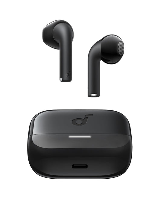 Soundcore K20i by Anker, Semi-in-Ear Earbuds, Bluetooth Wireless, 36H Playtime, Fast Charge, Clear Sound, Comfortable Fit, ENC 2-Mic Clear Calls, Custom EQ, IPX5, Bluetooth 5.3, App Control (Black)