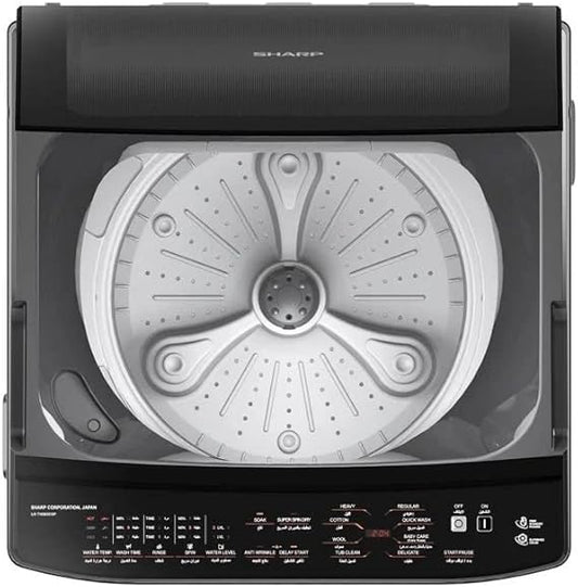 SHARP Washing Machine Top Automatic 9 Kg Pump Silver ES-TN09GSLP