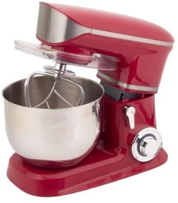 Bismarck Jumbo Stand Mixer, 5 Liter, 1300 Watt, Red - B-M5813