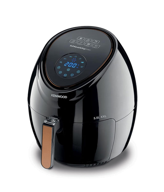 Kenwood kHealthyFrY Digital Air Fryer XXL 5.5L 2.4kg, Healthy Cooking all day, everyday, One Spoon Oil, Touch Screen Display, Wide Adjustable Temperature HFP50.000BK