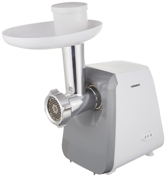TORNADO Meat Grinder 1200 Watt Stainless Discs Turbo Speed White MG-1200T