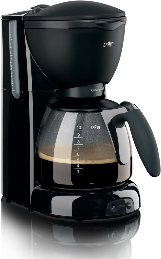 Braun Cafe House Pure Aroma Coffee Maker, 1100 Watt - Black KF560/1