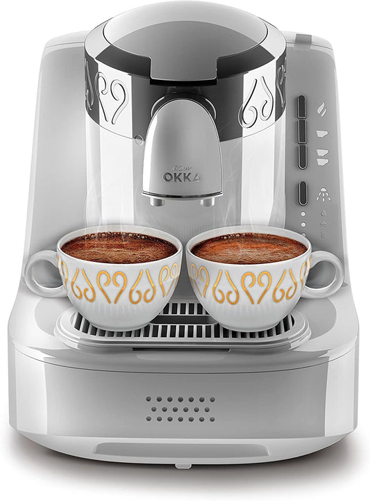 Arzum Okka Automatic Turkish Coffee Machine White/Chrome - OK002