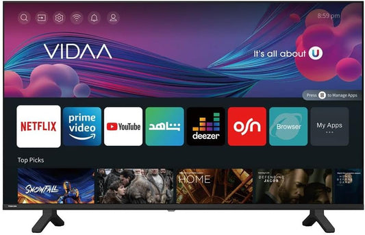 تلفزيون توشيبا الذكي ال اي دي 32 بوصة HD وجهاز استقبال مدمج ومدخلين HDMI ومدخلين USB 32 فولت 35 كيلوفولت 32V35KV،
