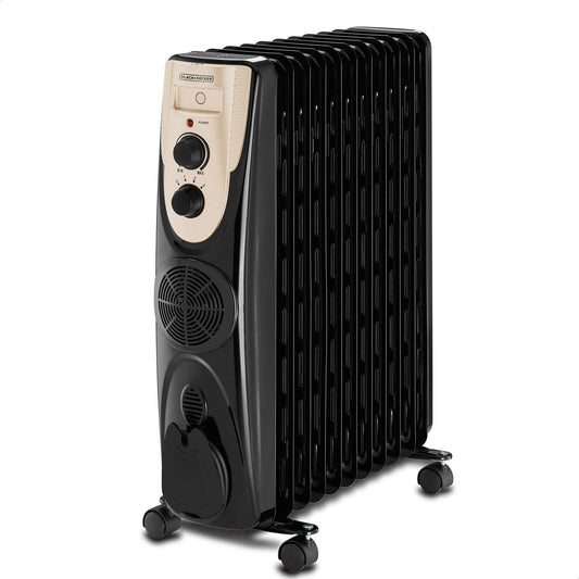 Black & Decker Oil Radiator Heater, 11 Fin - 2500 Watt - Black OR011FD-B5