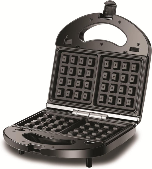 Black & Decker 3 In 1 Interchangeable 780W, Grill & Waffle& Sandwich Maker Silver/Black TS2130-B5