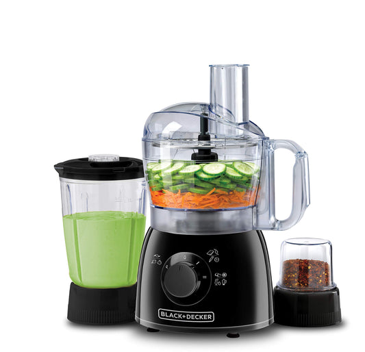 Black+decker 400w 29 function food processor with blender & grinder, black , 2 years warranty KR42-B5