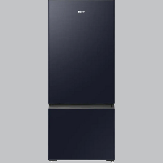 ثلاجة هاير كومبي نوفروست، 433 لتر، 2 باب، إنفرتر، فريزر سفلي، أسود، HRF-460BMBM
