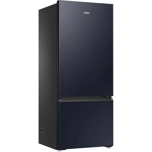 ثلاجة هاير كومبي نوفروست، 433 لتر، 2 باب، إنفرتر، فريزر سفلي، أسود، HRF-460BMBM