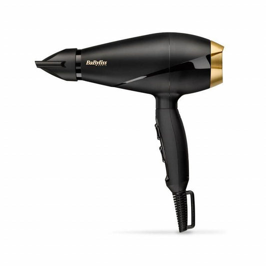 BaByliss Power Pro Hair Dryer – 2000W, Black/Gold (Model: B6704E)
