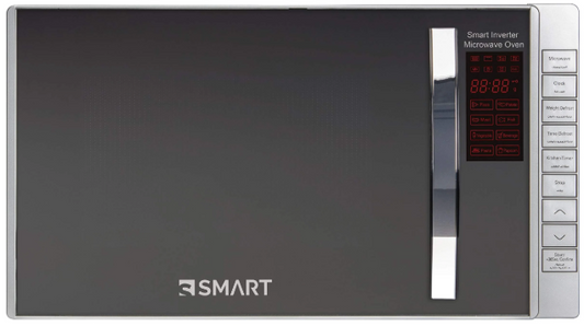 ميكروويف من اس سمارت، 800 وات، 25 لتر، فضي عاكس - SMW252ACG