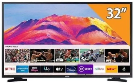 سامسونج تلفزيون ذكي LED مقاس 32 بوصة بدقة HD مع جهاز استقبال مدمج – موديل UA32T5300