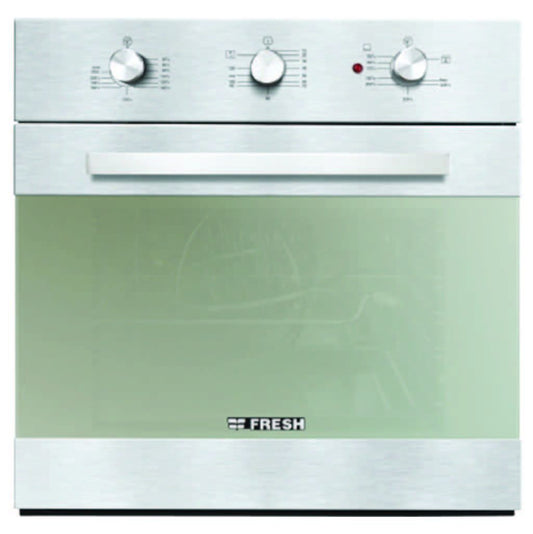 فرن بيلت إن فريش، 60 سم، ستانلس ستيل، غاز مع شواية كهربائية – GEOFR60CMS